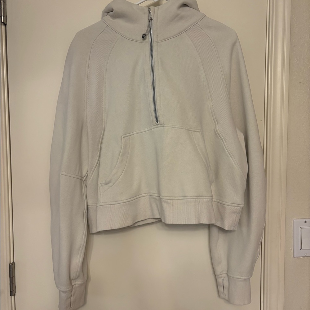 Lululemon Athletica Off-White Half-Zip Hoodie